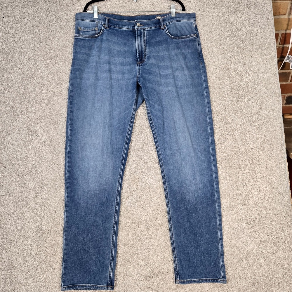 Faherty Jeans Mens Straight Leg 38x32 Denim Blue lightweight Stretch